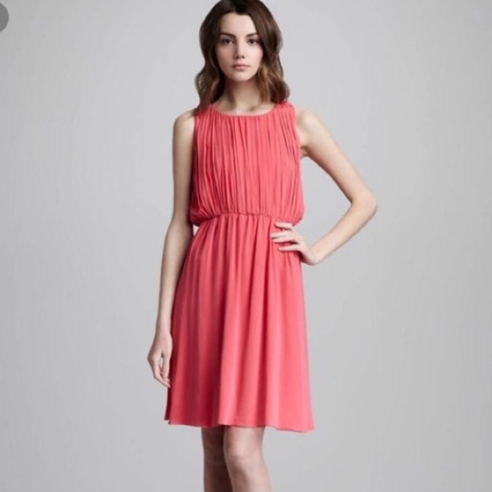 Alice + Olivia Hot Pink Silk Sleeveless Dress